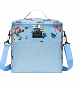 Clementine Travel Cooler & Picnic Bag with Shoulder Strap - Light Blue