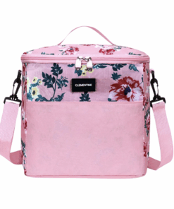 Clementine Travel Cooler & Picnic Bag with Shoulder Strap - Pink