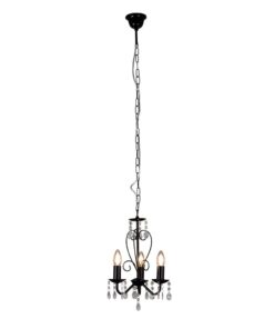 Cleo - 3 Lights - Chandelier - 255mm - Black