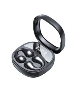 Clip-on Earphone bone conduction Bluetooth headset Wireless headphone - Black bone conduction Bluetooth headset
