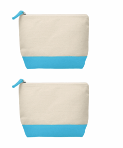 Cloud Cotton Cosmetic Bag - Pack of 2 - Cyan