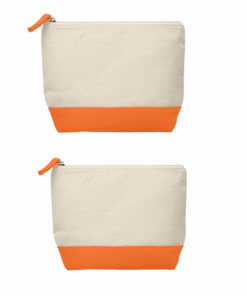 Cloud Cotton Cosmetic Bag - Pack of 2 - Orange