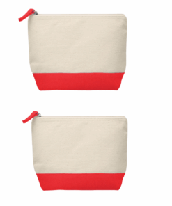 Cloud Cotton Cosmetic Bag - Pack of 2 - Red