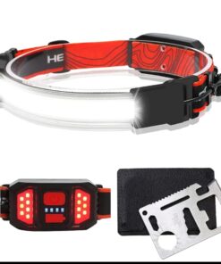 COB LED Rechargeable Headlight & Stainless Steel Multitool Combo