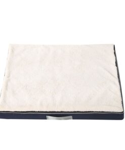 Coco Dog Bed-White/Navy - M