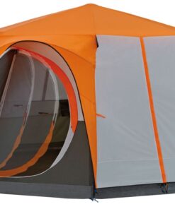 Coleman Octagon 8 Person Family Camping Dome Tent Orange