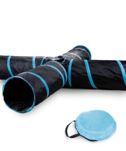 Collapsible 4 Way Cat Tunnel with Ball