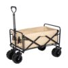 Collapsible Beach Folding Trolley/Wagon - Brown