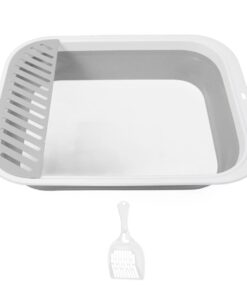Collapsible Cat Litter Box with Scoop for Travel Easy to Clean and Assemble