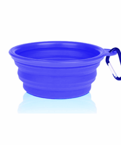 Collapsible Silicone Pet Bowl - Dark Blue