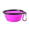 Collapsible Water Bowl - Versatile Use Large - Purple