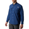 Columbia Mens Bahama II Long Sleeve Shirt in Carbon - XL