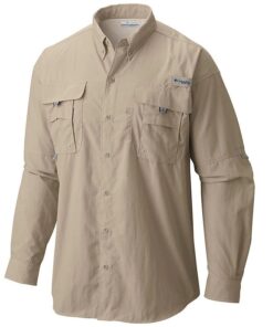 Columbia Men's Bahama Long Sleeve Shirt in Fossil - XS