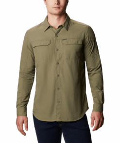 Columbia Mens Silver Ridge 2.0 Long Sleeve Shirt in Stone Green - L