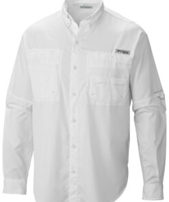 Columbia Men's Tamiami Long Sleeve Shirt in White - M