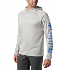 Columbia Mens Terminal Tackle Heather Hoodie in Cool Grey - L