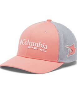 Columbia Unisex PFG Mesh Ball Cap Salmon - L-XL