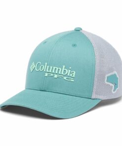 Columbia Unisex PFG Mesh Ball Cap Tranquil Teal Cool Grey - S-M