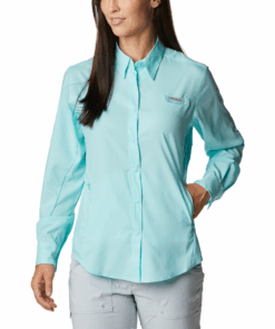 Columbia Women's Tamiami II Long Sleeve Shirt in Gulf Stream - XL