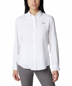 Columbia Women's Tamiami Long Sleeve Shirt in White - XS