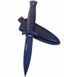 Combat Commander 5 '' inch black double edge blade with sheath boot knife