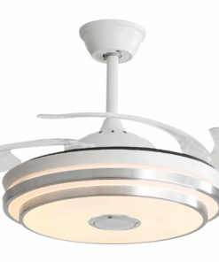 Compact Retractable Bluetooth Blade Ceiling Fan With Remote