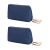 Compact Travel Cosmetic Bag & Organiser - 2 Pack - Navy