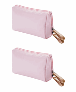 Compact Travel Cosmetic Bag & Organiser - 2 Pack - Pink