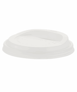 Compostable White Takeaway Hot Cup Lid - 350ml/500ml (100 Units)