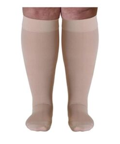 Compression Socks -Knee High Wide Calf - 20-30mmhg - up to 7XL - Beige - 7XL