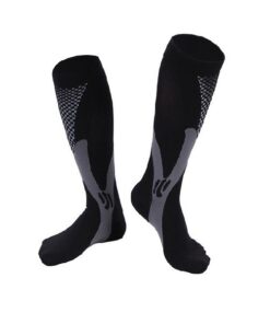 Compression Socks -Travel, Running, Sport, Medical - Black with Grey - SA 10