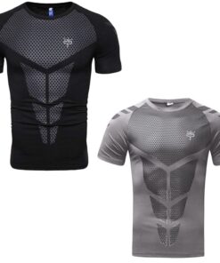 Compression T-Shirt For Men - APEY Gym Shirts Quick Dry Activewear - 2 Pack - M