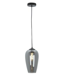 Conic Smoke Chrome Glass Pendent Light - EMS