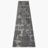 Contemporary Modern Grey Passage Runner Rug - 300 x 80cm