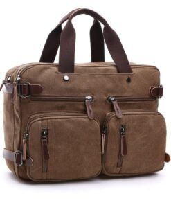 Convertible Laptop Handbags and Backpack Tote Bag for Women - Coffee