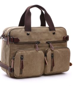 Convertible Laptop Handbags and Backpack Tote Bag for Women - Khaki