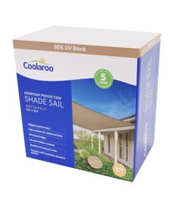 Coolaroo Everyday Shade Sail 5x3m Rectangle - Beech