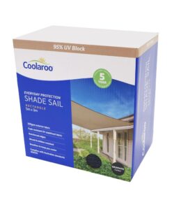 Coolaroo Everyday Shade Sail 5x3m Rectangle - Grey