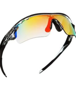 CoolChange Unisex 5 Lens Outdoor Sports Sunglasses - Black