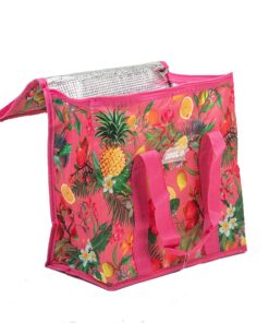 Cooler Bag Insulated with Handles 16 Litres - Tropical Design - Pink