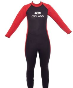 Coolwave Children's Full Wetsuit - Red/ Black - 15 years