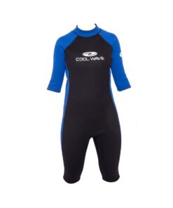 Coolwave Junior Short Wetsuit - Blue And Black - 9 years