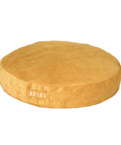Corduroy Medium 80CM Iremia Dog Bed Sofa With Washable Zip Cover - Mustard Yellow