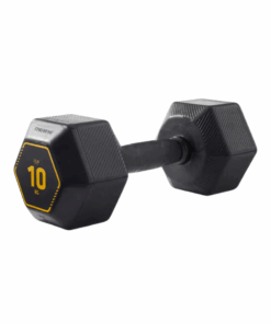 Corength Cross Training and Weight Training Hexagonal Dumbbell - 10kg - Black