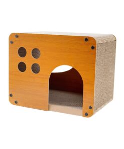 Corrugated Cardboard Cat House with Scratcher Cat Play House Scratch Bed