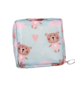 Cosmetic Travel Sanitary Bag - Baby Blue - Teddy Bear