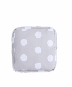 Cosmetic Travel Sanitary Bag - Light Grey - Polka Dots