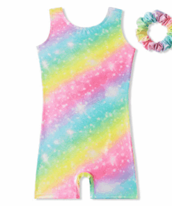 Cosmic Colour Unitard with Scrunchy - 11-12 years