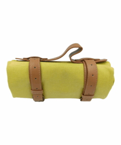 Cotton Picnic Blanket With Carry Straps - Brown