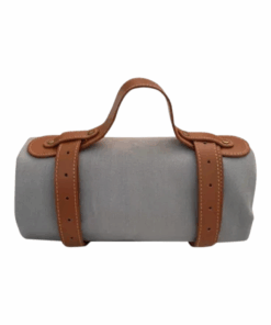 Cotton Picnic Blanket With Carry Straps - Grey